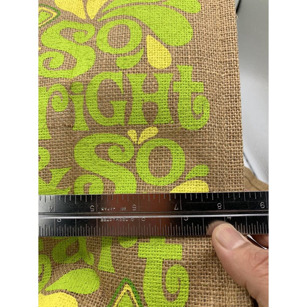 Trader Joe's Large Tote Bag Lemon and Lime Jute Burlap Reusable Shopping Bag - Picture 14 of 14